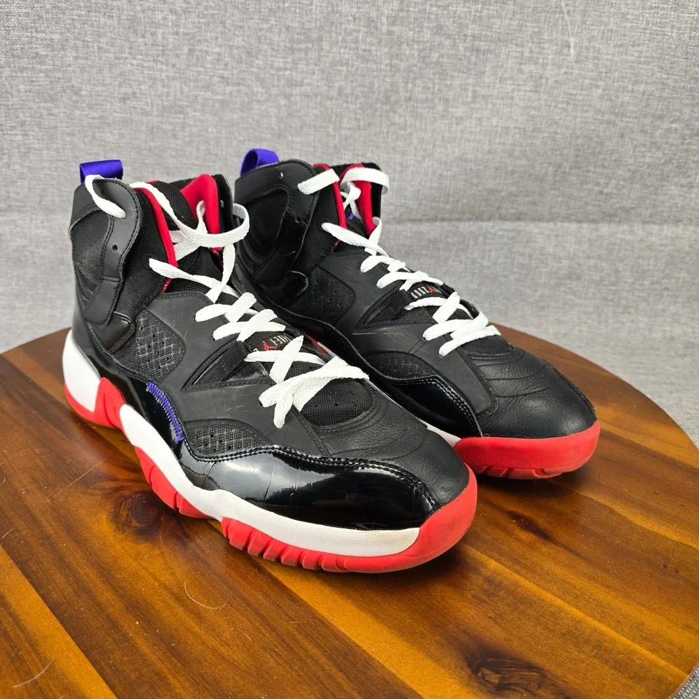 Jordan Jumpman Two Trey Mens Black University Red White DO1925-001 Size 12 - Picture 13 of 14